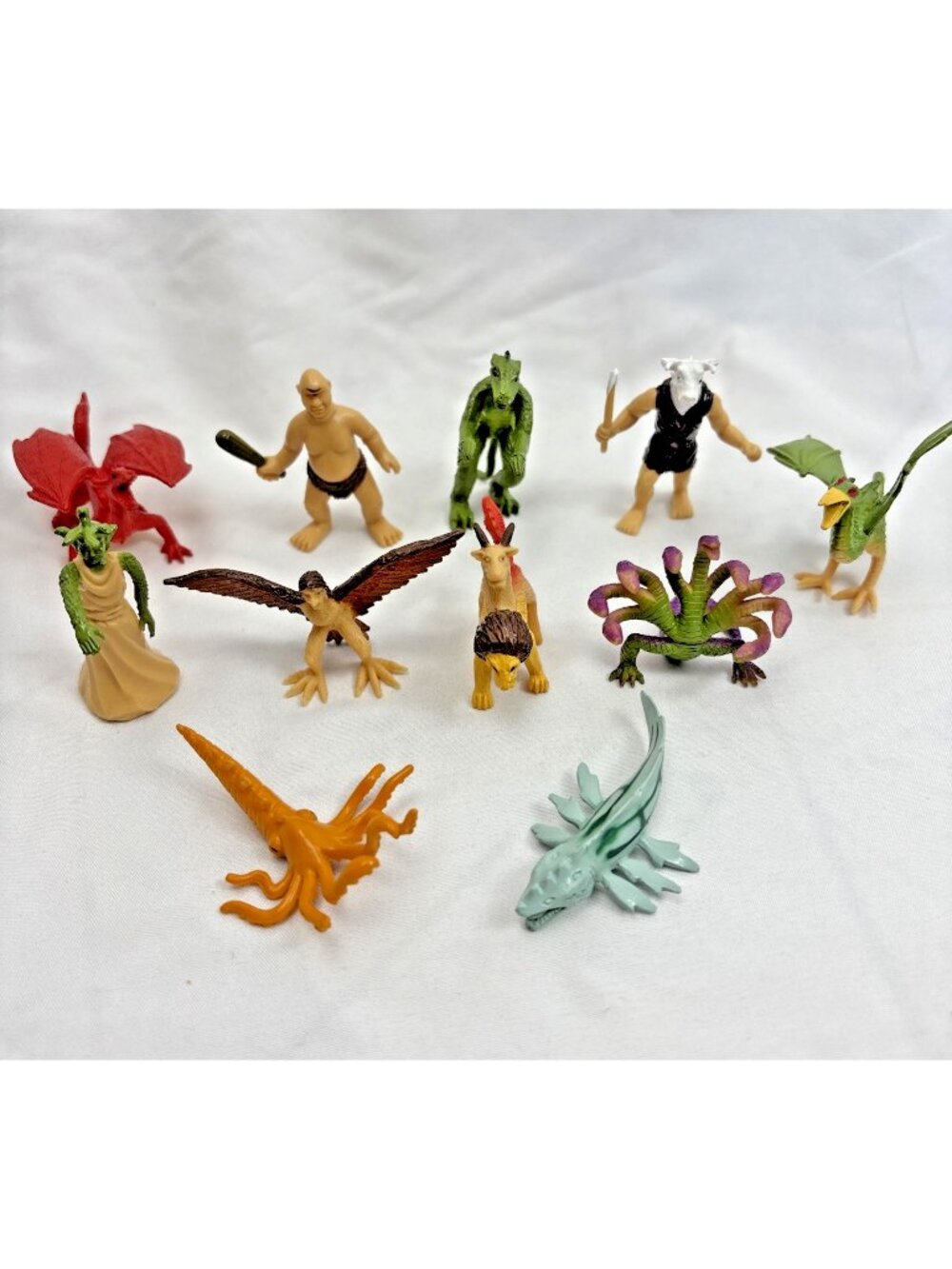 1970s Movie Monster K Brand Lot 1" to 2" Figures Cyclops Hydra Dragon Harpy